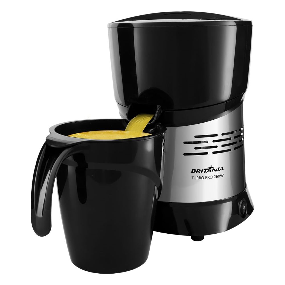 Espremedor de Frutas Turbo Pro 260W Britânia Com Jarra 1,3L e Acessórios Bivolt