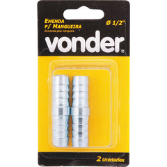 Emenda para mangueira 1/2" aço carbono com 2 peças - Vonder