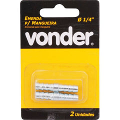 Emenda para mangueira 1/4" aço carbono com 2 peças Vonder