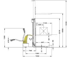 Empilhadeira Elétrica MEE 1.5 Ton x 5000 V2 Menegotti