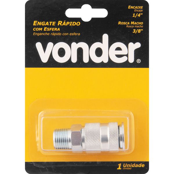 Engate Rapido Macho 1/4x3/8 Rosca com 1 Vonder