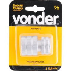 Engate Rápido Jardim 1/2 Alumínio Passagem Livre Vonder