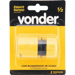 Engate rápido jardim 1/2" plástico com bloqueador Vonder