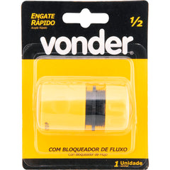 Engate rápido jardim 1/2" plástico com bloqueador Vonder
