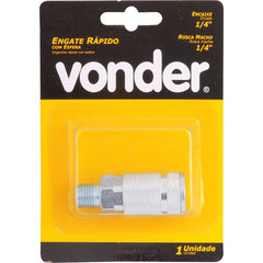 Engate rápido macho 1/4 rosca 1/4" cartela 1pç Vonder