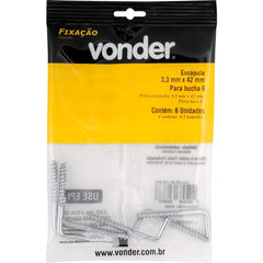Escápula 3,3 mm x 42 mm com 6 peças Vonder