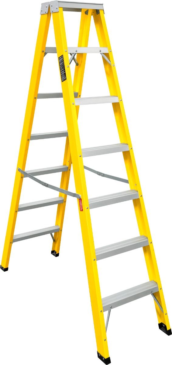 Escada Fibra Tesou 6X2 Degraus Importada