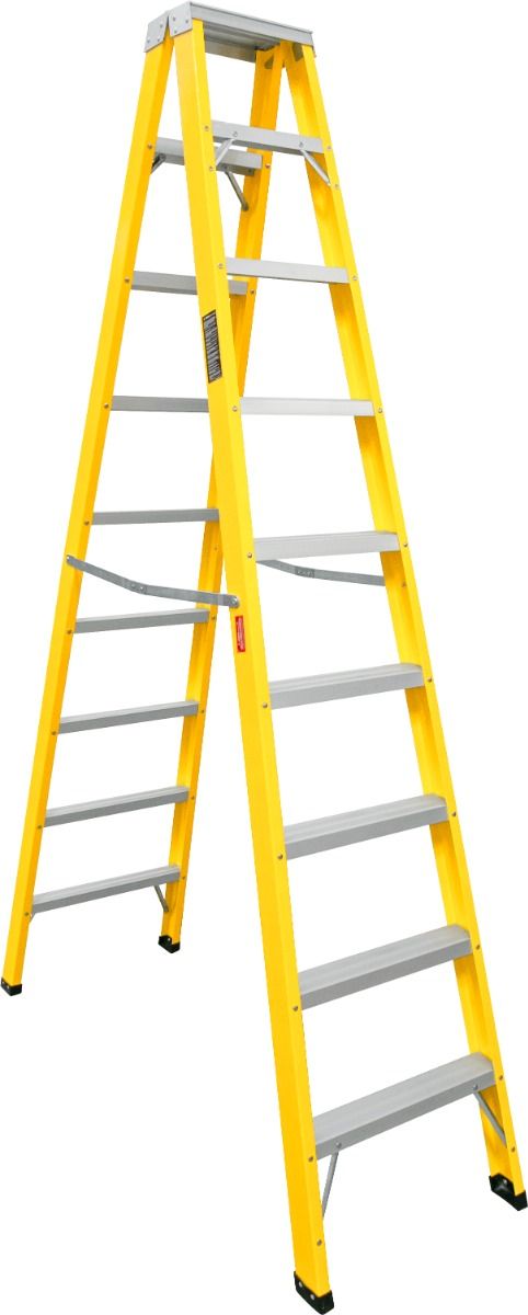 Escada Fibra Tesou 8X2 Degraus Importada