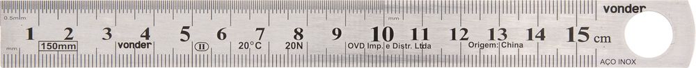Escala de aço inox 150mm Vonder