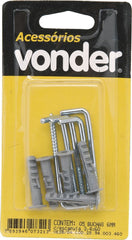 Escapula 3,0x40mm zincado com bucha 5mm com 5 peças - Vonder