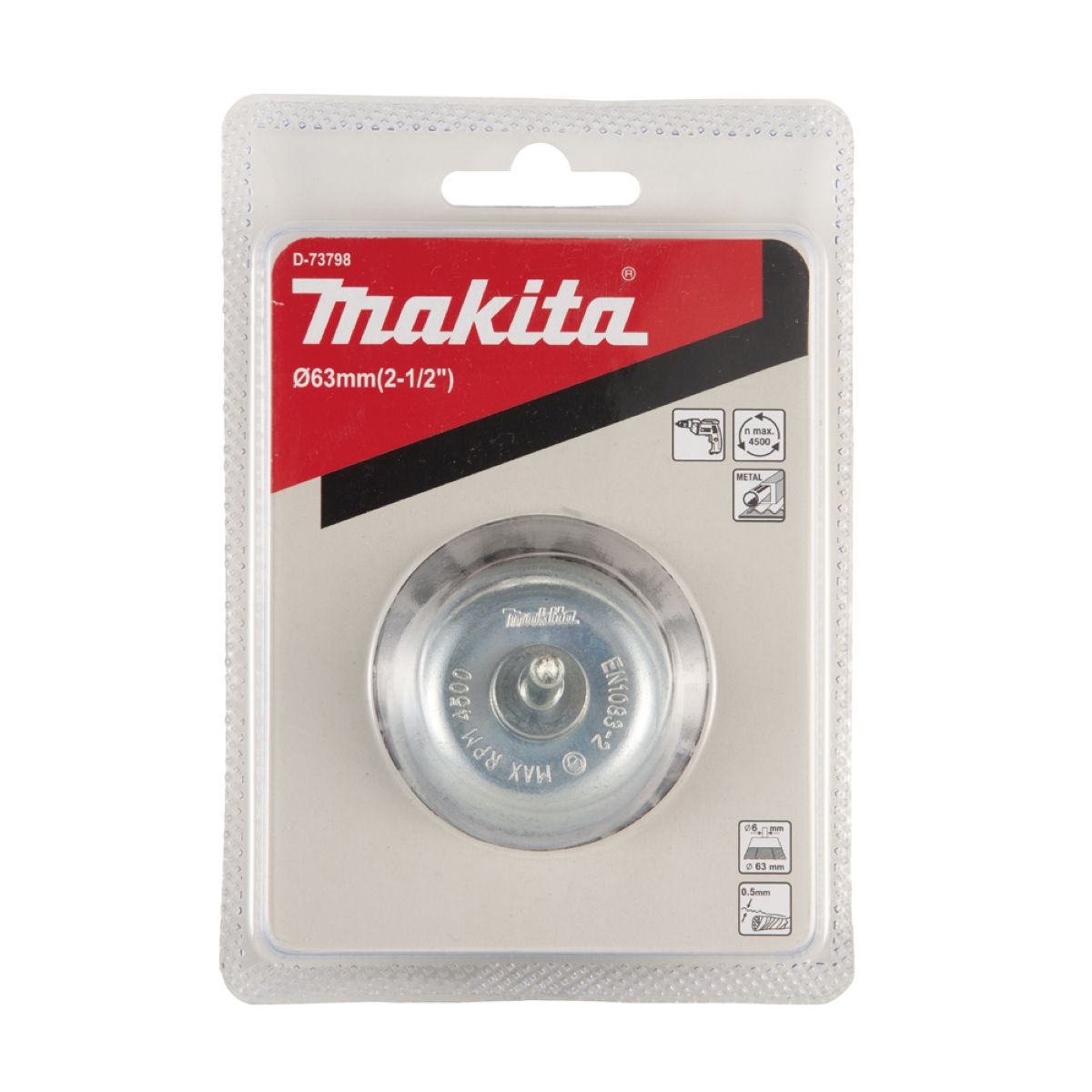Escova de Aço Copo 63 mm (2-1/2") Makita D-73798