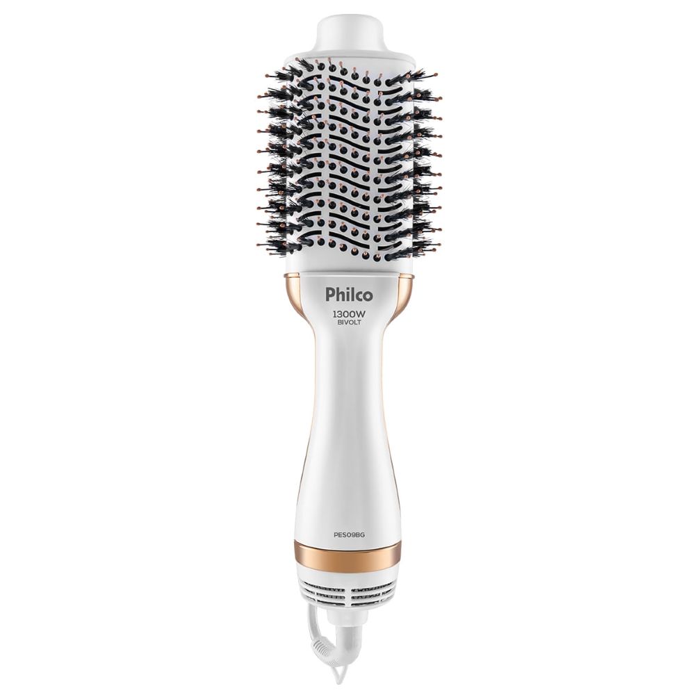 Escova Secadora de Cabelos PES09BG 1300W Philco Seca Alisa Modela Bivolt