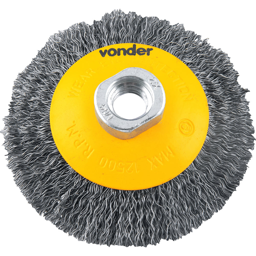 Escova Circular Cônica 4"X1/2" M14 Ondulada Vonder