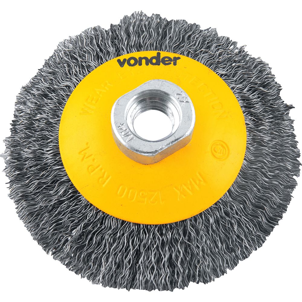 Escova Circular Cônica 4"X1/2" M14 Ondulada Vonder