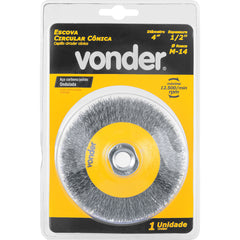 Escova Circular Cônica 4"X1/2" M14 Ondulada Vonder