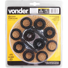 Escova circular ondulada 6"x1/2" furo 1.1/4" 6000rpm Vonder