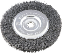 Escova Circular Ondulada 6x1/2  Furo 5/8  Aço Carbono Polido