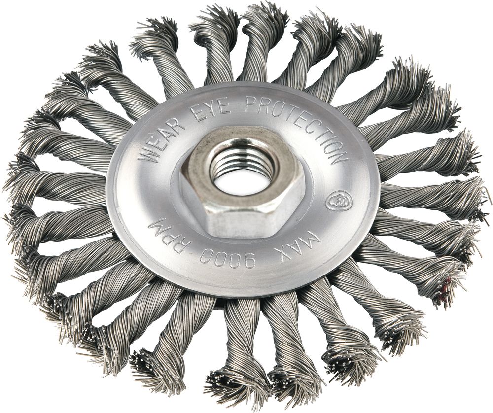 Escova Circular Torcida 4.1/2x1/2 Rosca M14 Pol Vonder