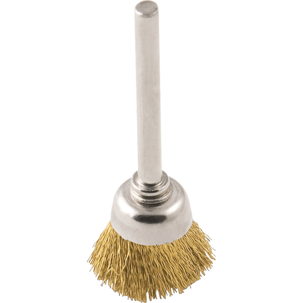 Escova copo 12mm latão c/ haste p/ microrretífica Vonder