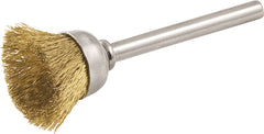 Escova copo 12mm latão c/ haste p/ microrretífica Vonder