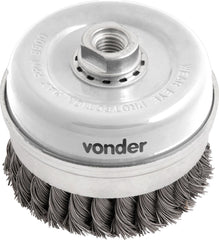 Escova Copo Torcida 4 Rosca M14 Polido 8500rpm Vonder