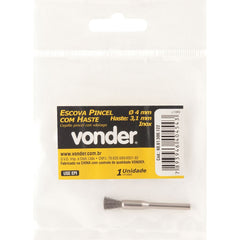 Escova pincel 4mm inox c/ haste p/ microrretífica Vonder