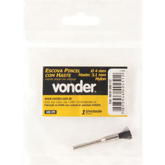 Escova pincel 4mm nylon c/ haste p/ microrretífica Vonder