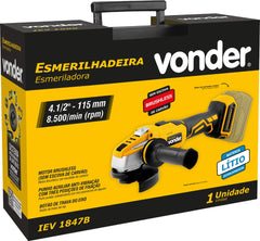 Esmerilhadeira 4.1/2'' Interc. 18V S/ Bat Iev1847B Vonder