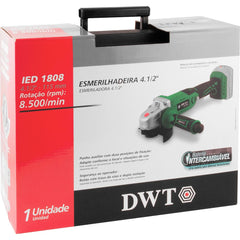Esmerilhadeira 4.1/2'' 18V sem Bateria/Carregador DWT