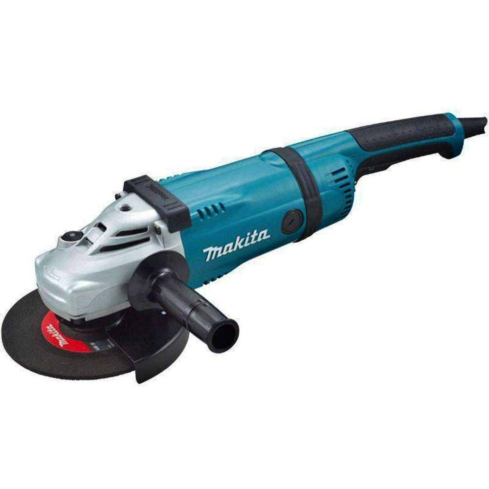 Esmerilhadeira Angular 180mm 7'' 2400W Metal 8500 RPM com Chave de Pino Punho Lat GA7030 220V Makita
