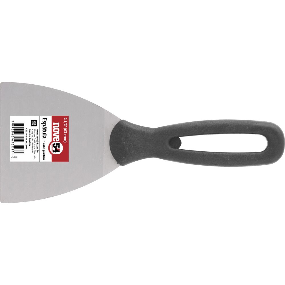 Espátula Betumadeira Aço Carbono 2.1/2  6,3cm Cabo Plástico