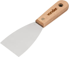 Espátula betumadeira aço inox 2.1/4" 6cm cabo madeira Vonder