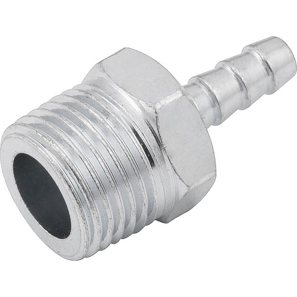 Espigão Fixo Macho Para Mangueira 1/4  Rosca 1/2  Npt Aço Zi