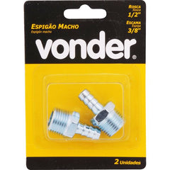 Espigão Fixo Macho Mangueira 3/8 Rosca 1/2 Npt Aço Zi Vonder