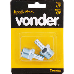Espigão Fixo Macho Mangueira 3/8 Rosca 1/2 Npt Aço Zi Vonder