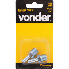 Espigão Fixo Macho Mangueira 1/4 Rosca 1/4 Npt Aço Zi Vonder