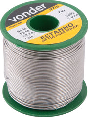 Estanho fio 1,0mm 40x60 500g carretel Vonder