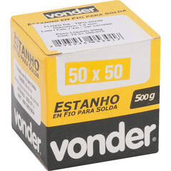 Estanho fio 1,5mm 50x50 500g carretel Vonder