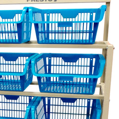 Estante Cesto Expositor Azul 80kg Presto