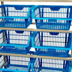Estante Cesto Expositor Azul 80kg Presto