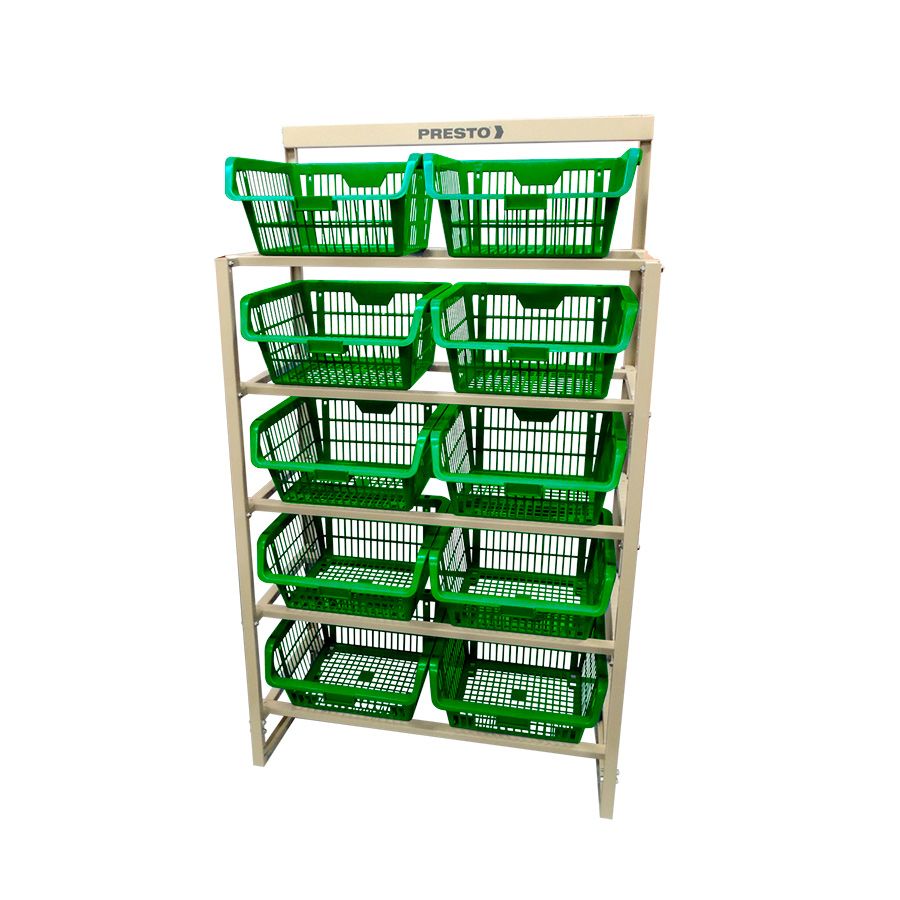 Estante Cesto Expositor Verde 80kg Presto