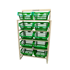 Estante Cesto Expositor Verde 80kg Presto