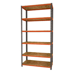 Estante Em Aco Monta Carga 450 Cinza e Laranja 600kg Presto