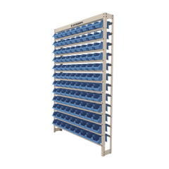 Estante Gaveteiro com 108 Gavetas n3 Azul e bege Presto