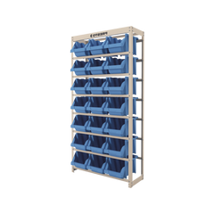 Estante Gaveteiro com 21 Gavetas n7 Azul e bege Presto