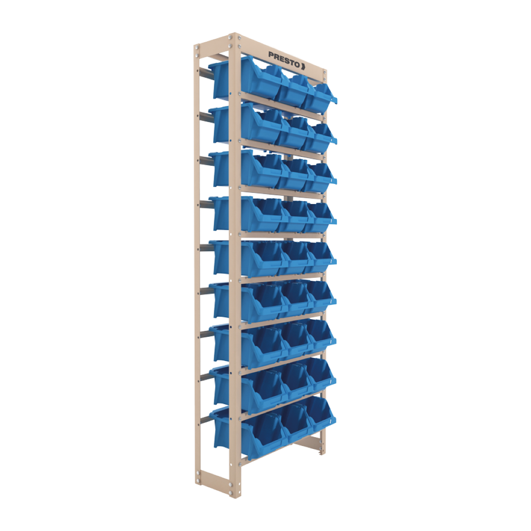 Estante Gaveteiro com 27 Gavetas n5 Azul e bege Presto