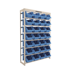 Estante Gaveteiro com 28 Gavetas n7 Azul e bege Presto
