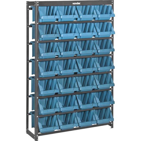 Estante Gaveteiro Metálica 150x95x34cm 28 pçs Gavetas Vonder