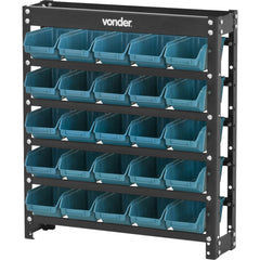 Estante Gaveteiro Metal 66x61x15,5cm 25 pçs Gavetas Vonder