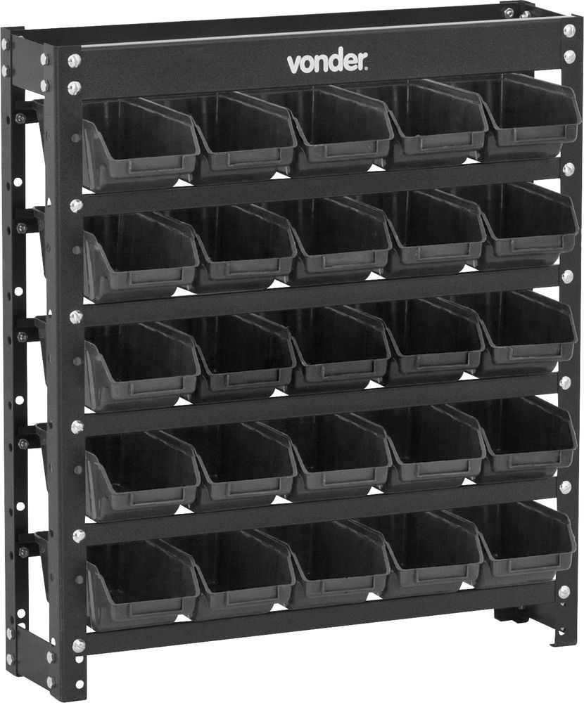 Estante Gaveteiro Metálica 66x61x15,5cm Com 25 Peças Gavetas